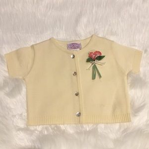 Girls - Short sleeve button down cardigan